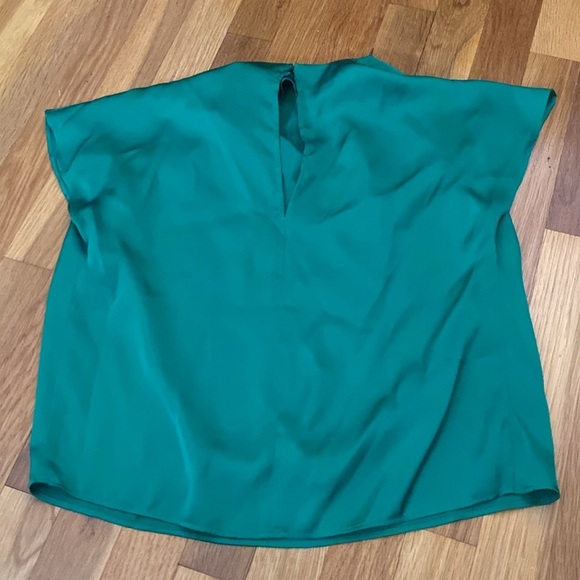 Zara Women’s Green Cowl Neck Blouse Size XS - Picture 6 of 7